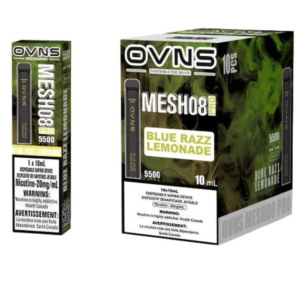 OVNS MESH08 PRO Blue Razz Lemonade 10mL 20mg 5500 Puffs