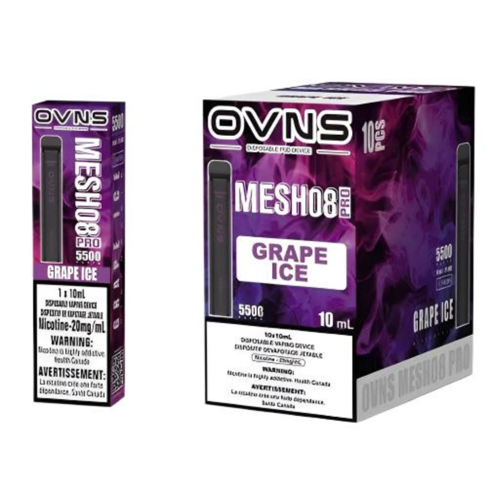 OVNS MESH08 PRO Grape Ice 10mL 20mg 5500 Puffs