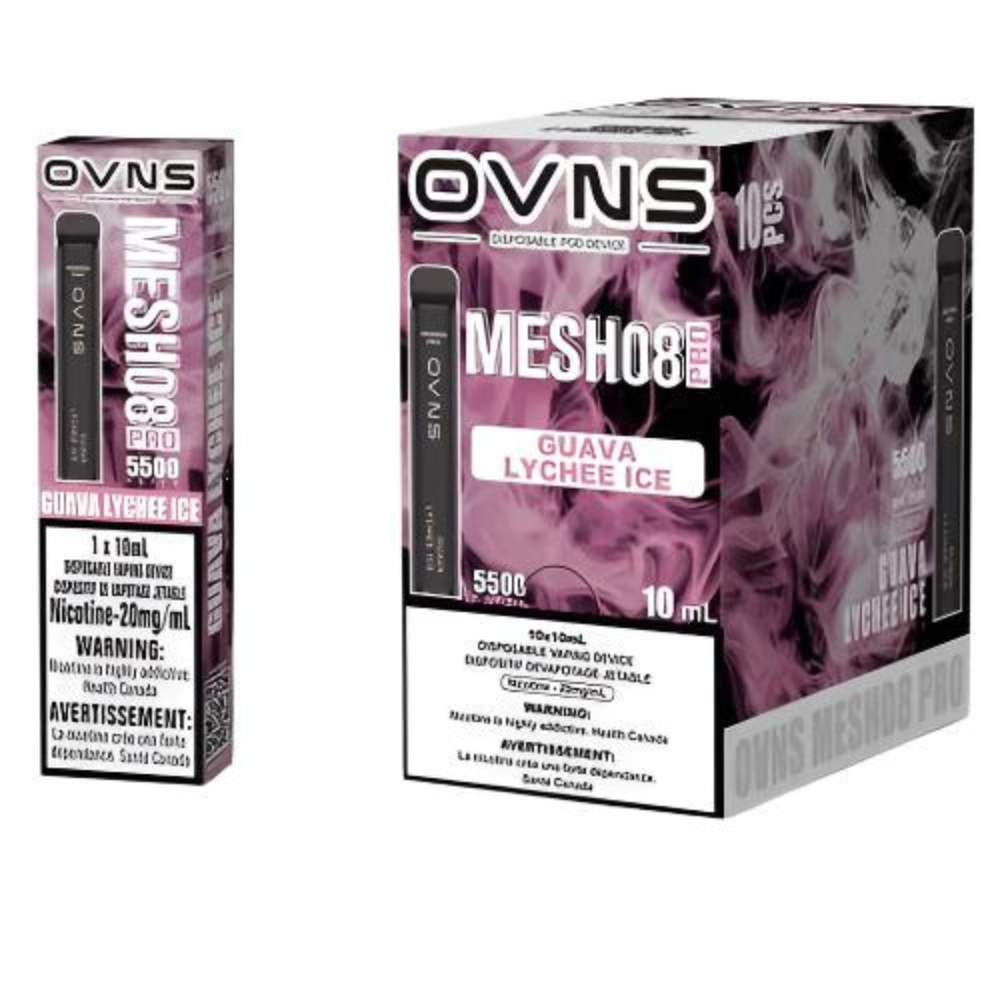 OVNS MESH08 PRO Guava Lychee Ice 10mL 20mg 5500 Puffs