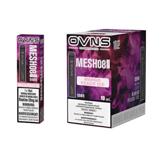 OVNS MESH08 PRO Mango Peach Ice 10mL 20mg 5500 Puffs