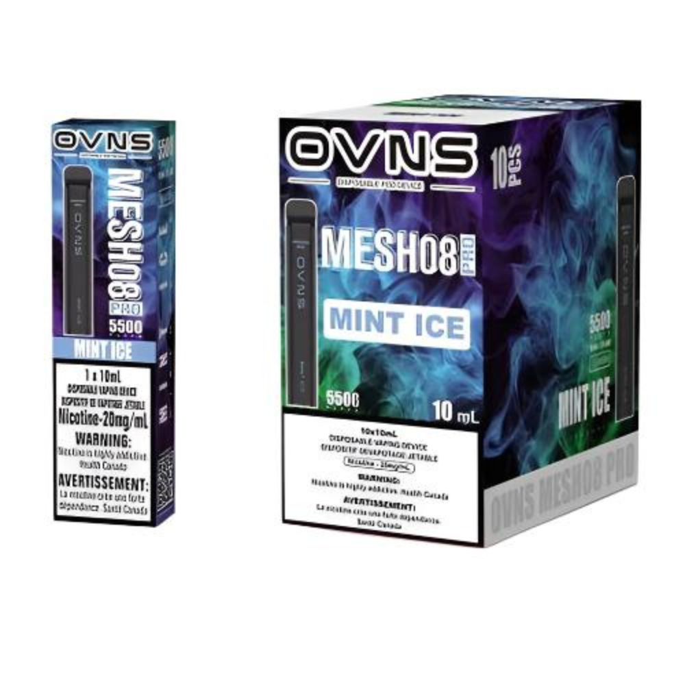 OVNS MESH08 PRO Mint Ice 10mL 20mg 5500 Puffs