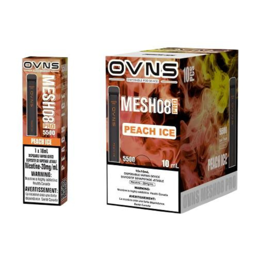 OVNS MESH08 PRO Peach Ice 10mL 20mg 5500 Puffs