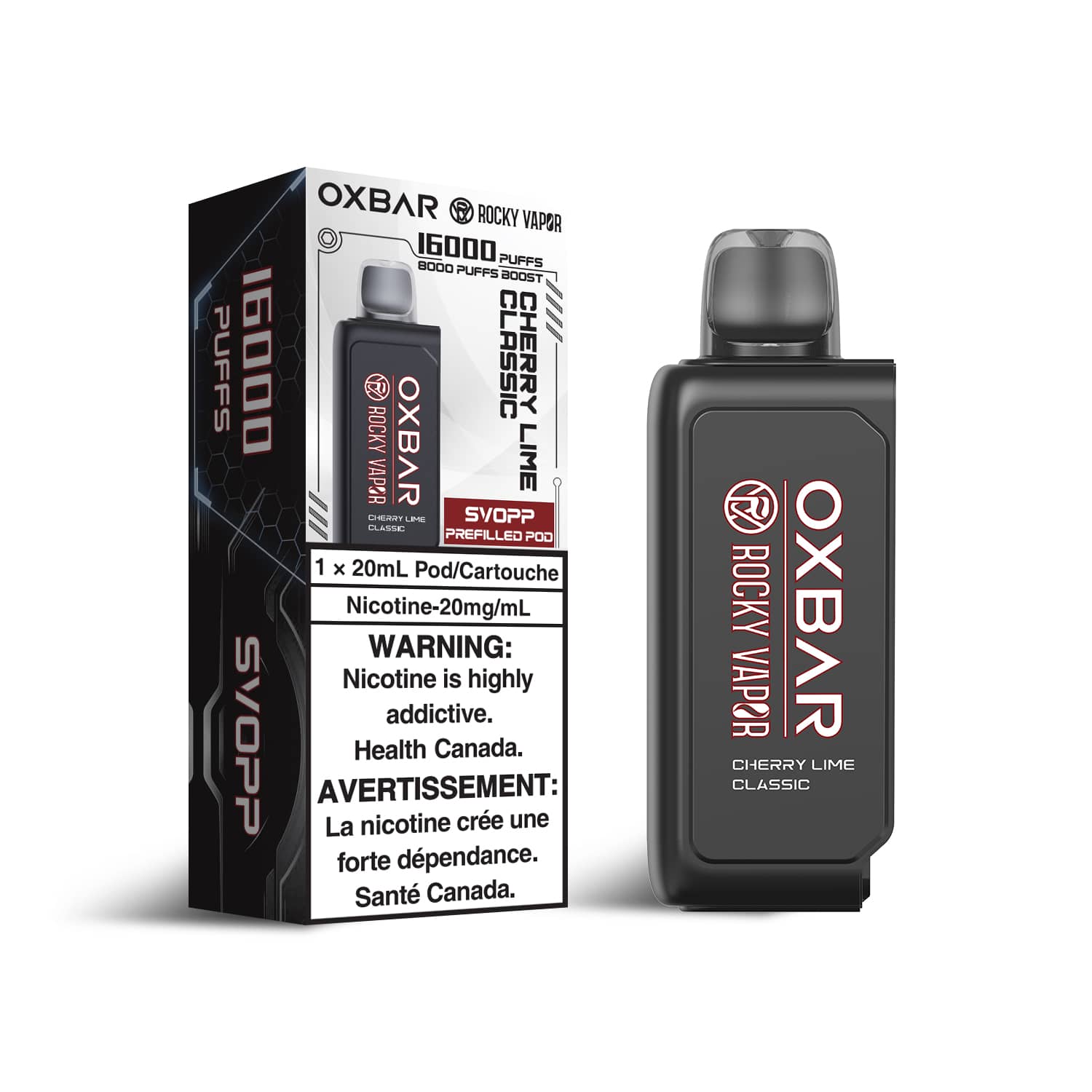 OXBAR Rocky Vapor SVOPP Cherry Lime Classic 16000 Puffs Pods