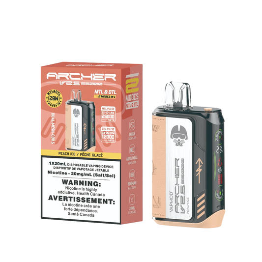 VAPMOD Archer V2.5 25000Puffs Peach Ice 20mL 20mg