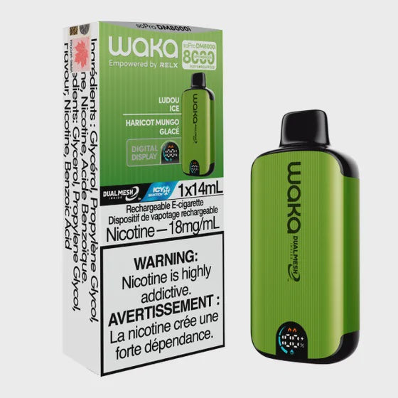 Relx WAKA SoPro DM8000i Disposable Ludou Ice 8000 Puffs 20mg