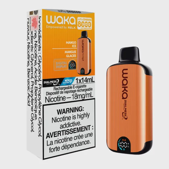 Relx WAKA SoPro DM8000i Disposable Mango Ice 8000 Puffs 20mg