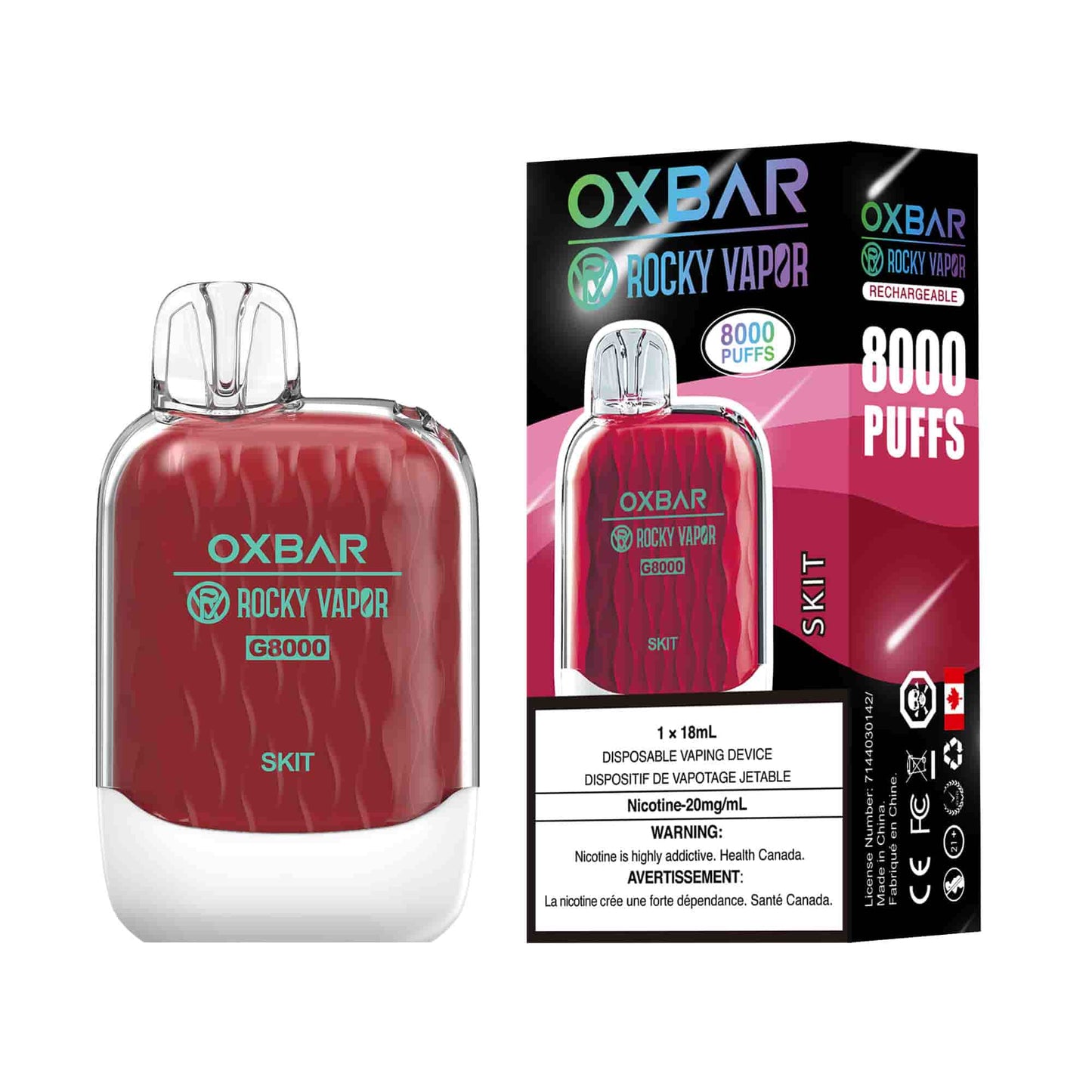 Rocky Vapor Oxbar G8000 SKIT Disposable 8000 Puffs 20mg