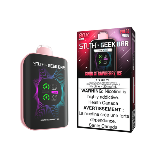 Stlth x Geek Bar 80K  Disposable Vape - Sour Strawberry Ice