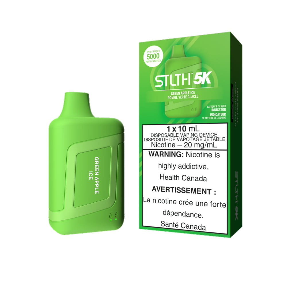 STLTH 5K Green Apple Ice 10mL 5000 Puffs 20mg