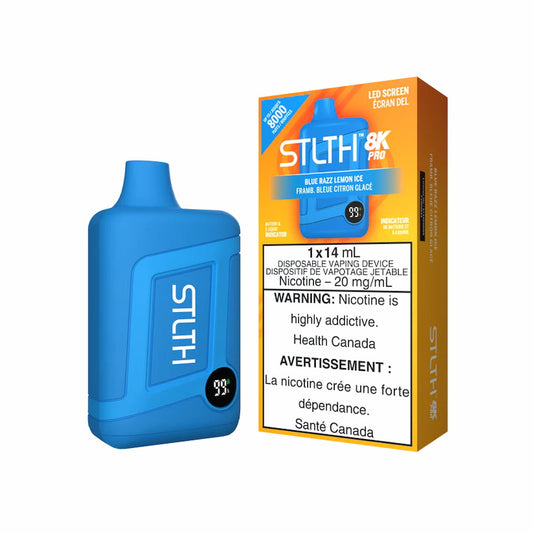 STLTH Box Pro 8K Disposable Blue Razz Lemon Ice 14mL 8000 Puffs 20mg