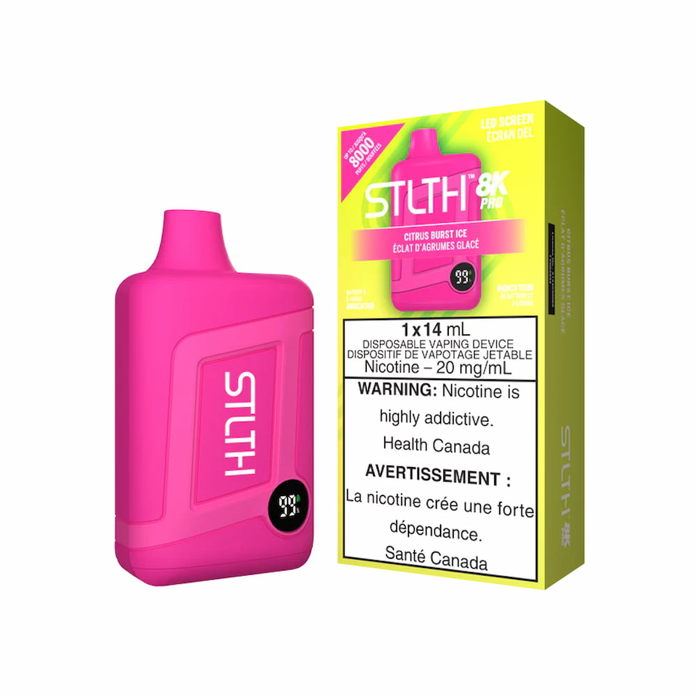 STLTH Box Pro 8K Disposable Citrus Burst Ice 14mL 8000 Puffs 20mg