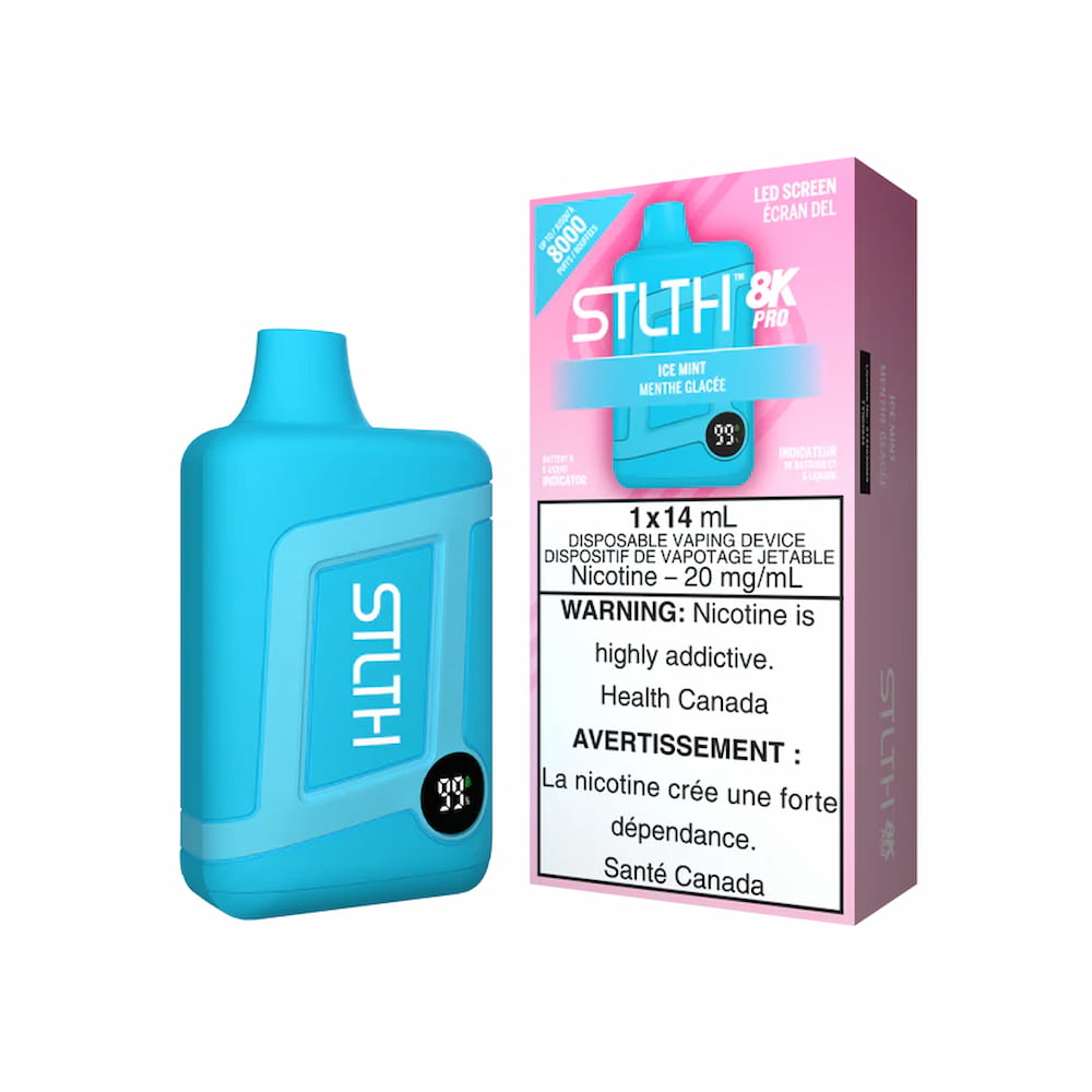 STLTH Box Pro 8K Disposable Ice Mint 14mL 8000 Puffs 20mg