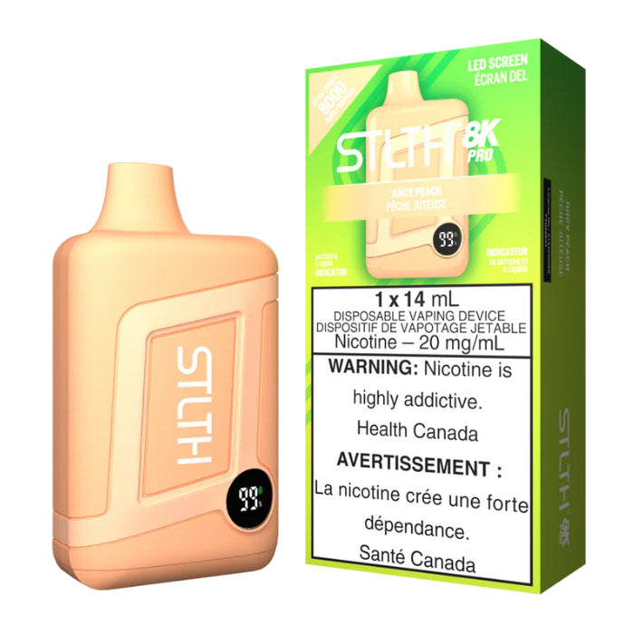 STLTH Box Pro 8K Disposable Juicy Peach 14mL 8000 Puffs 20mg