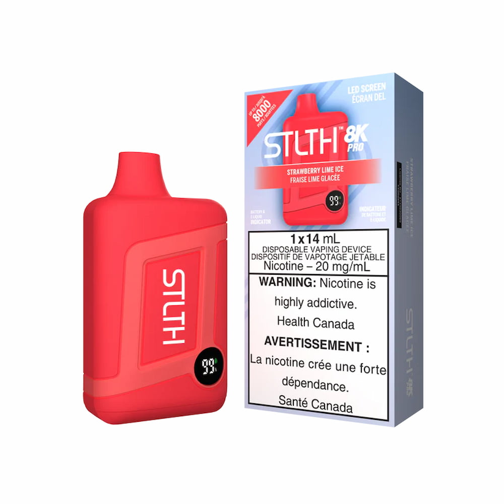 STLTH Box Pro 8K Disposable Strawberry Lime Ice 14mL 8000 Puffs 20mg