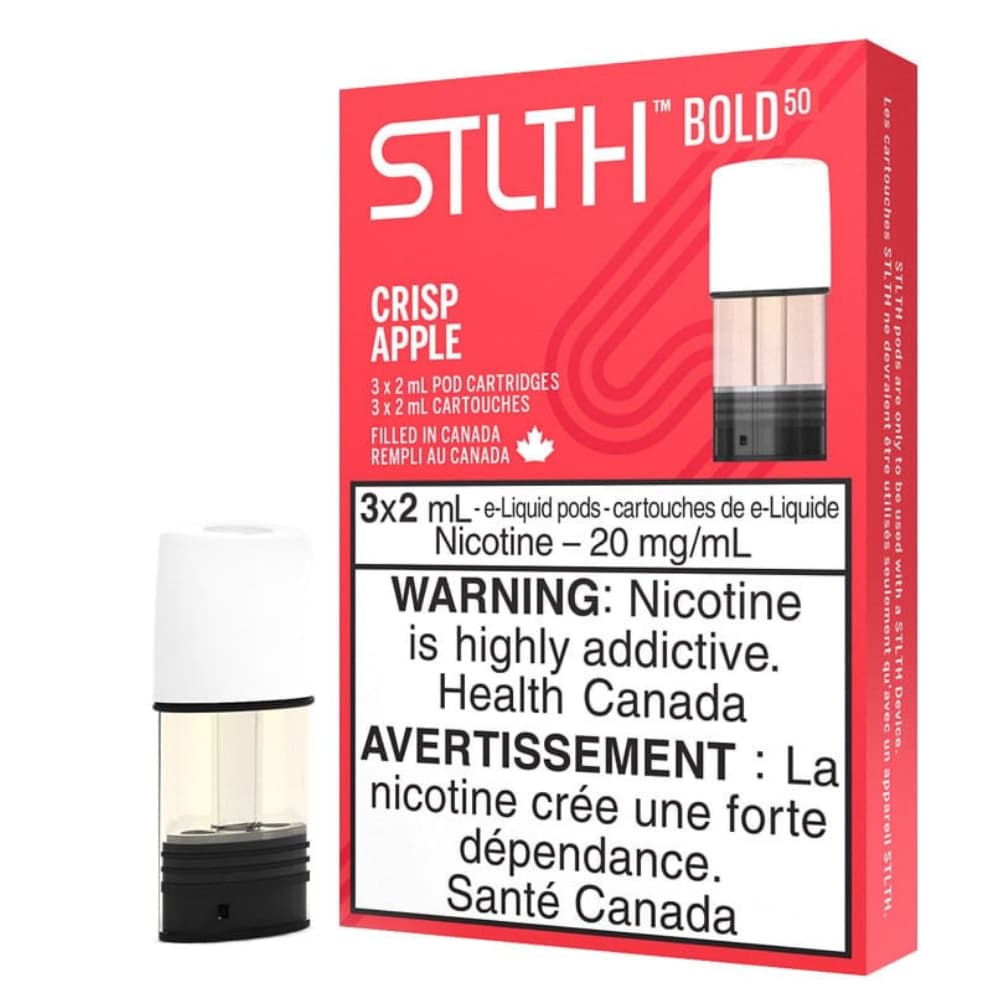 STLTH Crisp Apple Bold 50 vape pod flavour in Canada