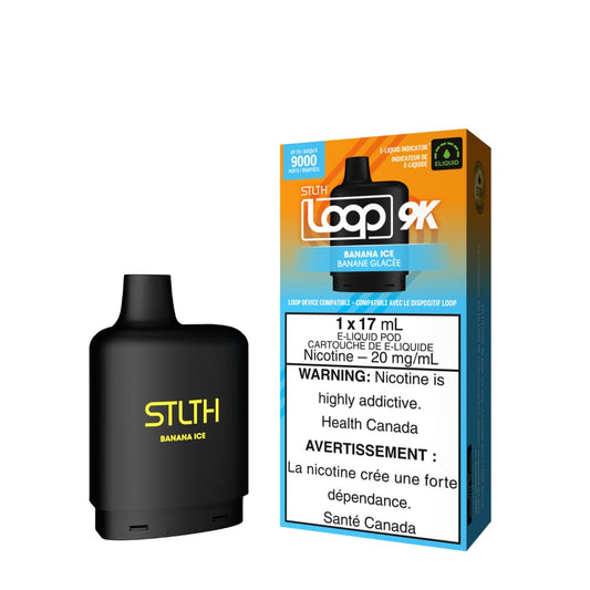 Stlth Loop 9k Pod Banana Ice vape flavour 