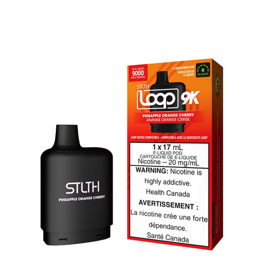 Stlth Loop 9k Pod Pineapple Orange Cherry 17mL 20mg canada