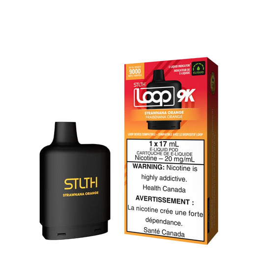 Stlth Loop 9k Pod Strawnana Orange 17mL 20mg