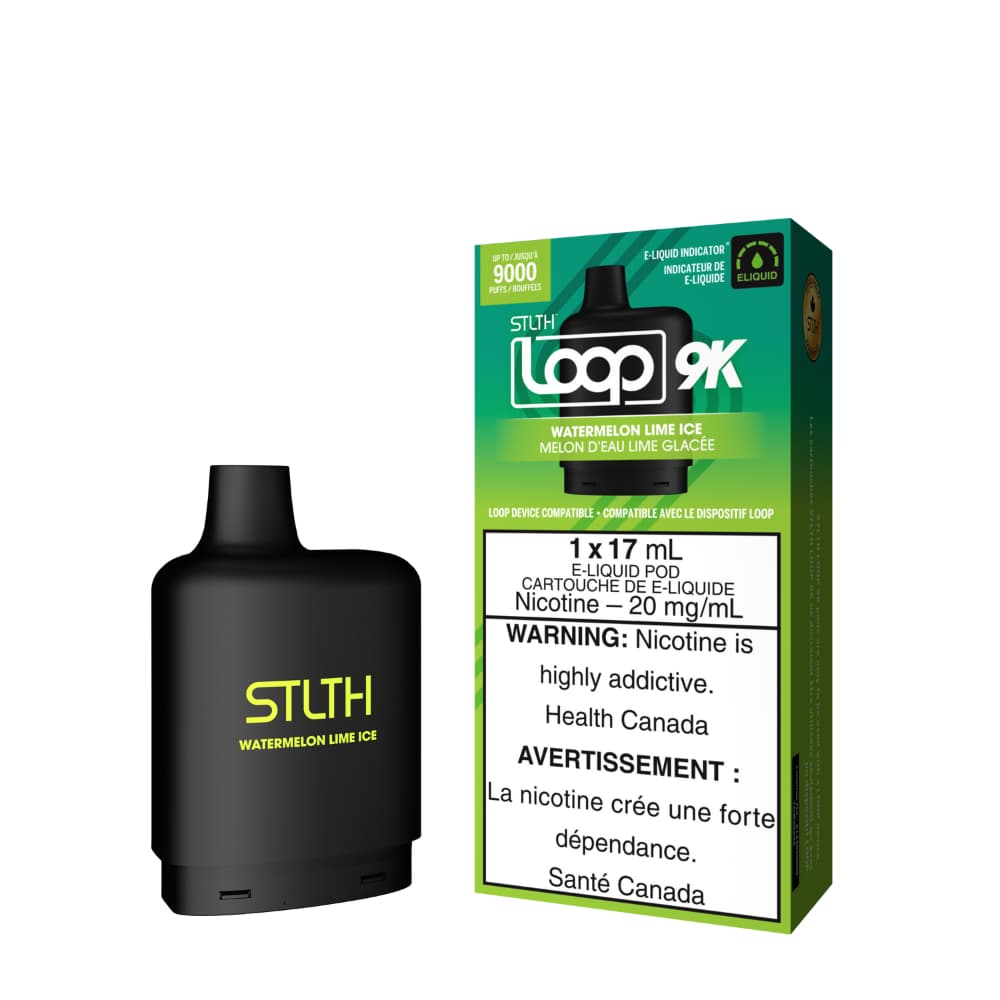 Stlth Loop 9k Pod Watermelon Lime Ice 17mL 20mg