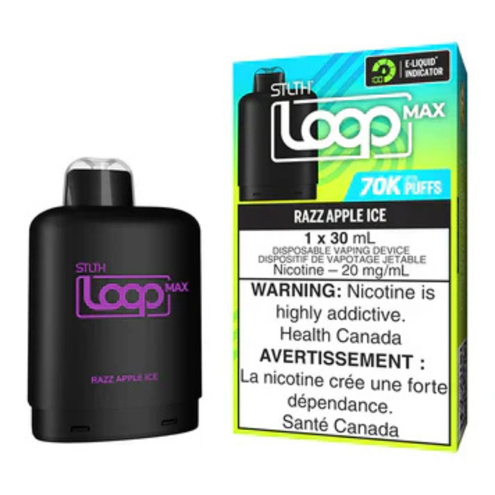 STLTH 70k Loop Max Pre-filled Vape Pod - Razz Apple Ice