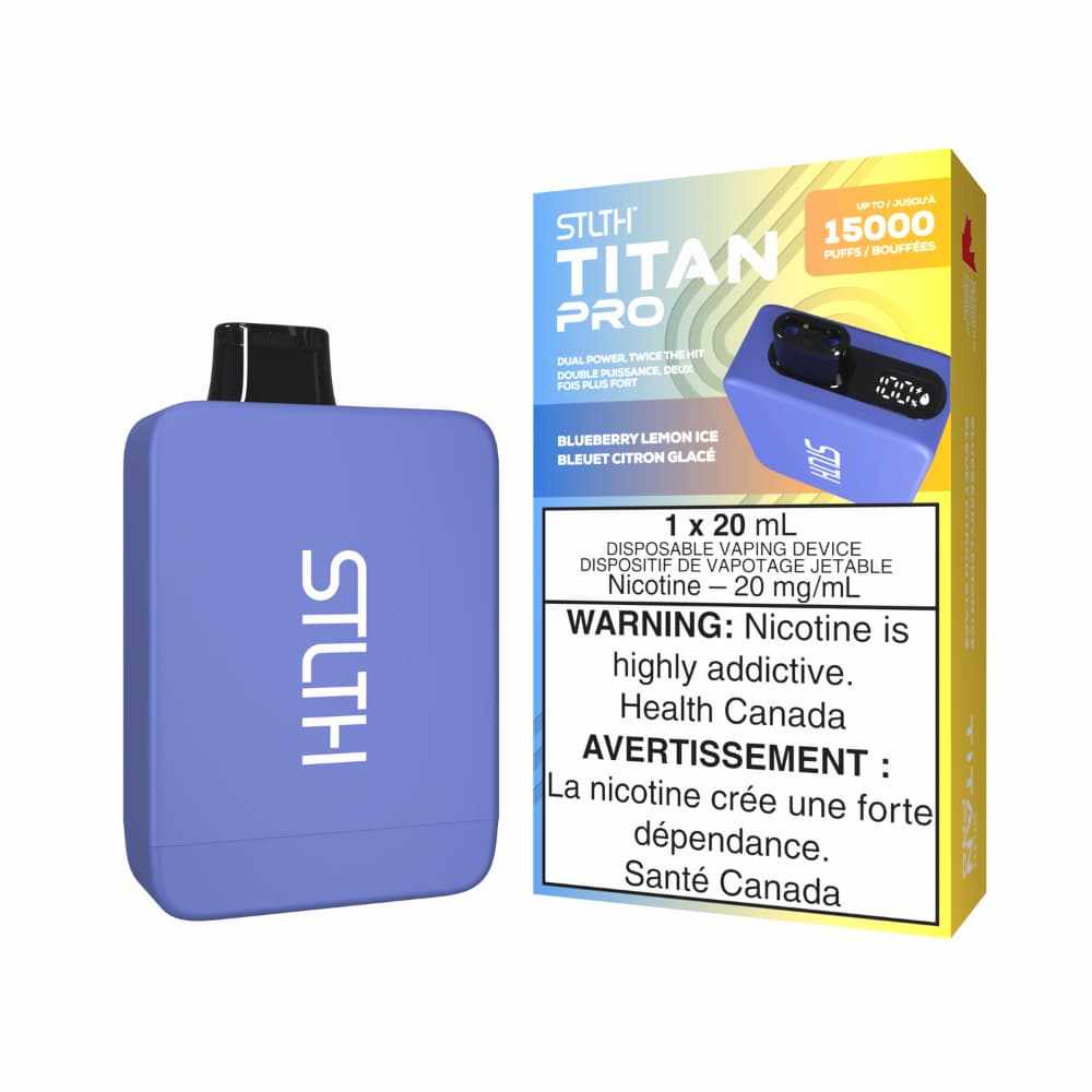 STLTH TITAN PRO Disposable Blueberry Lemon Ice 15000 Puffs 20mg