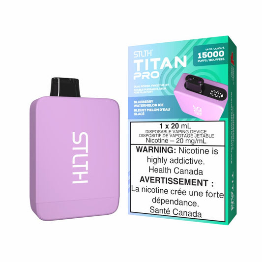 STLTH TITAN PRO Blueberry Watermelon Ice  15000 Puffs 20mg