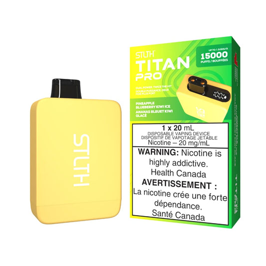 STLTH TITAN PRO Disposable Pineapple Blueaberry Kiwi Ice 15000 Puffs 20mg