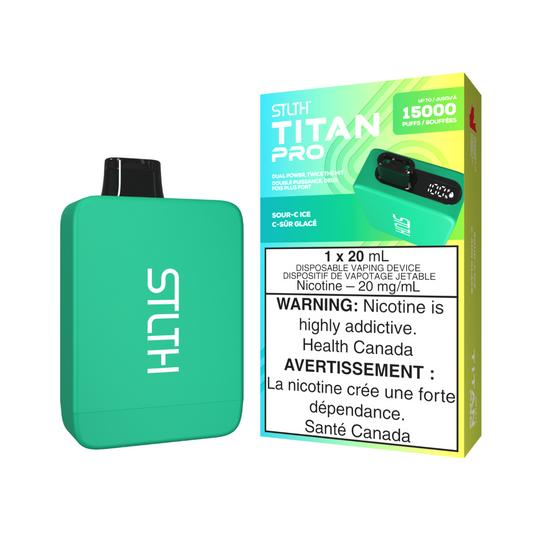 STLTH TITAN PRO Disposable Sour-C Ice 15000 Puffs 20mg