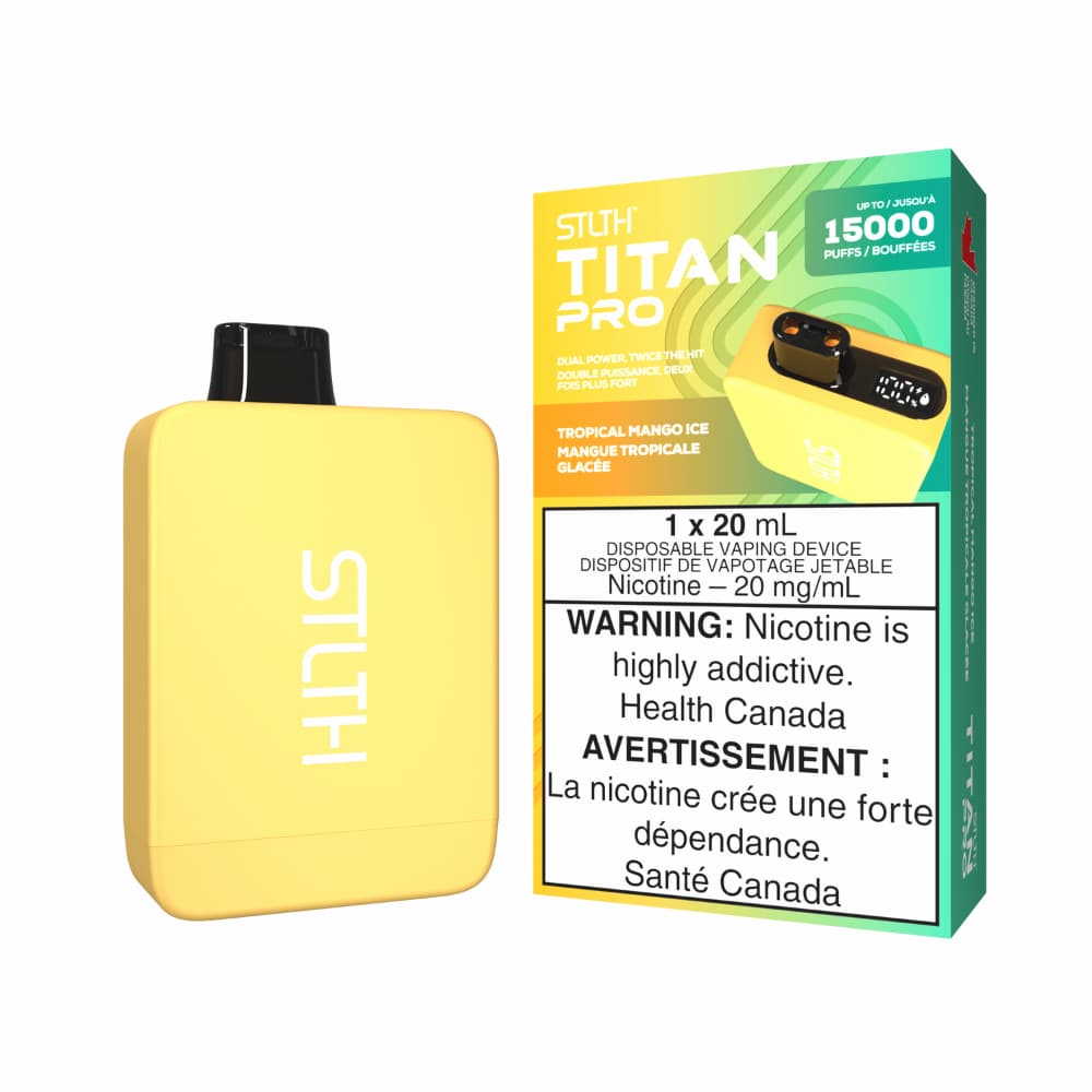 STLTH TITAN PRO Disposable Tropical Mango Ice 15000 Puffs 20mg