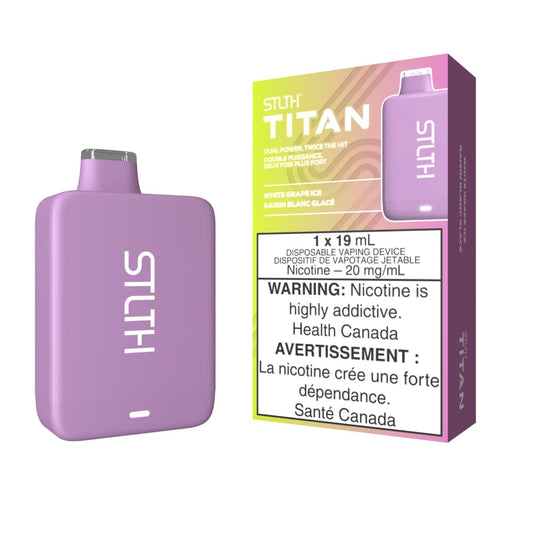 STLTH Titan Disposable White Grape Ice 10000 Puffs 20mg