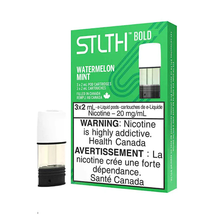 STLTH vape pod  Watermelon Mint Bold 50 vape flavour compatible with STLTH device and CLX