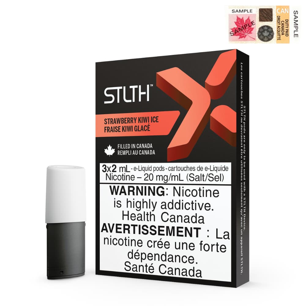 STLTH X POD Strawberry Kiwi Ice vape flavour