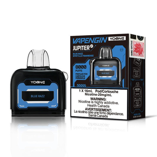 Yoone Vapengin Prefilled Pod Blue Razz 16mL 20mg 8000 Puffs