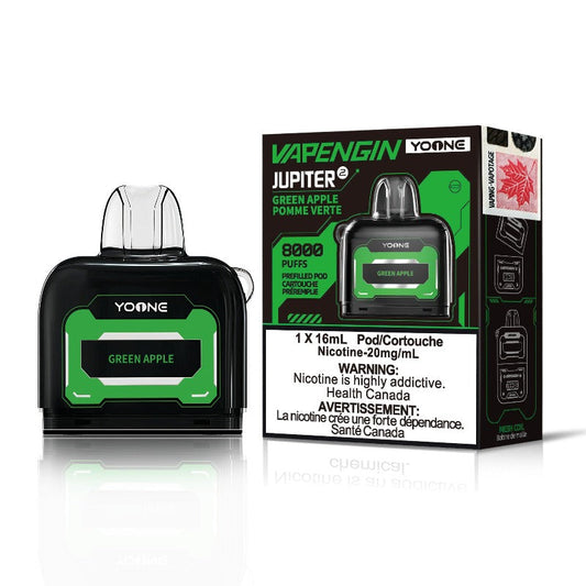 Yoone Vapengin Prefilled Pod Green Apple 16mL 20mg 8000 Puffs