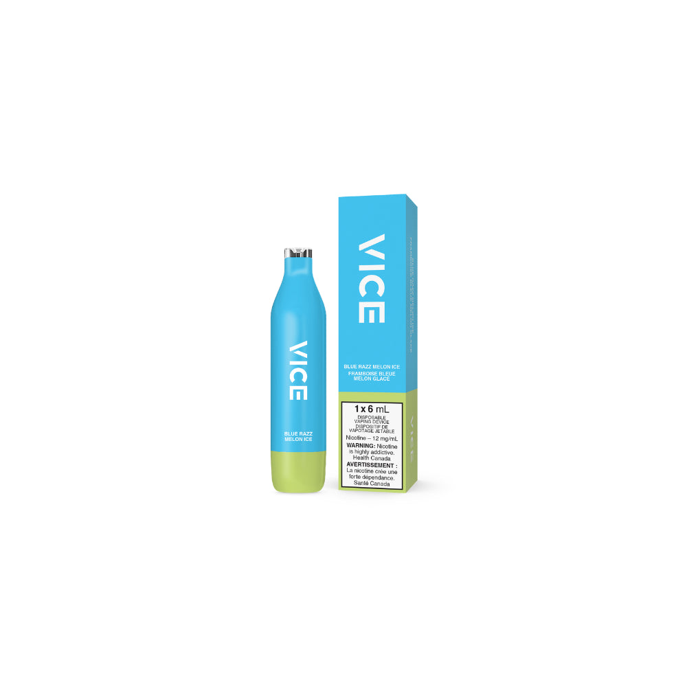 VICE Blue Razz Melon Ice 6mL 2500 Puffs Nicotine Free