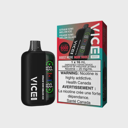 Vice Boost Mode Straw Kiwi Melon Ice 16mL 9000 Puffs 20mg