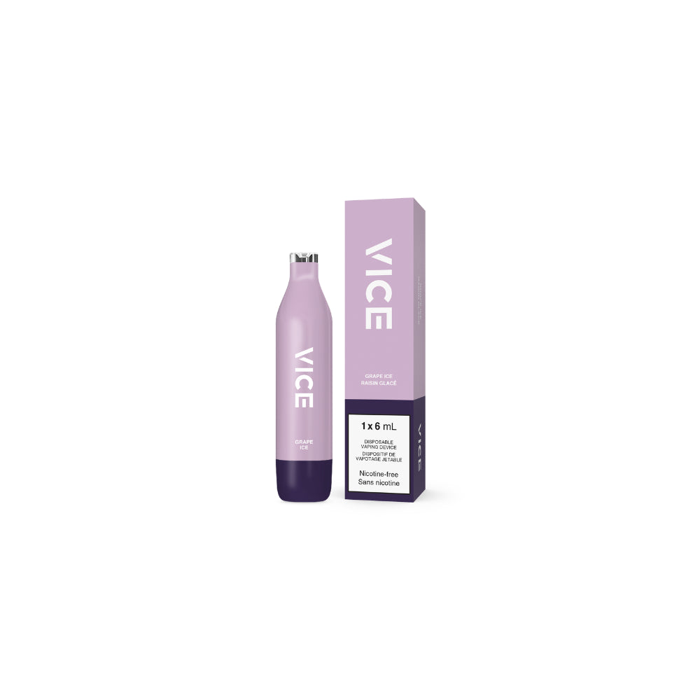 VICE Grape Ice 6mL 2500 Puffs Nicotine Free