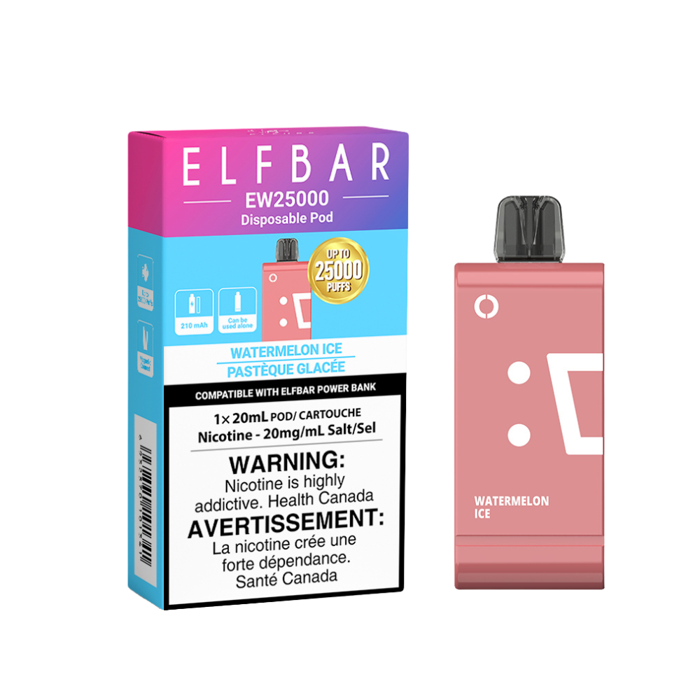 Elf Bar EW25000 Disposable Pod Watermelon Ice 20mL 20mg