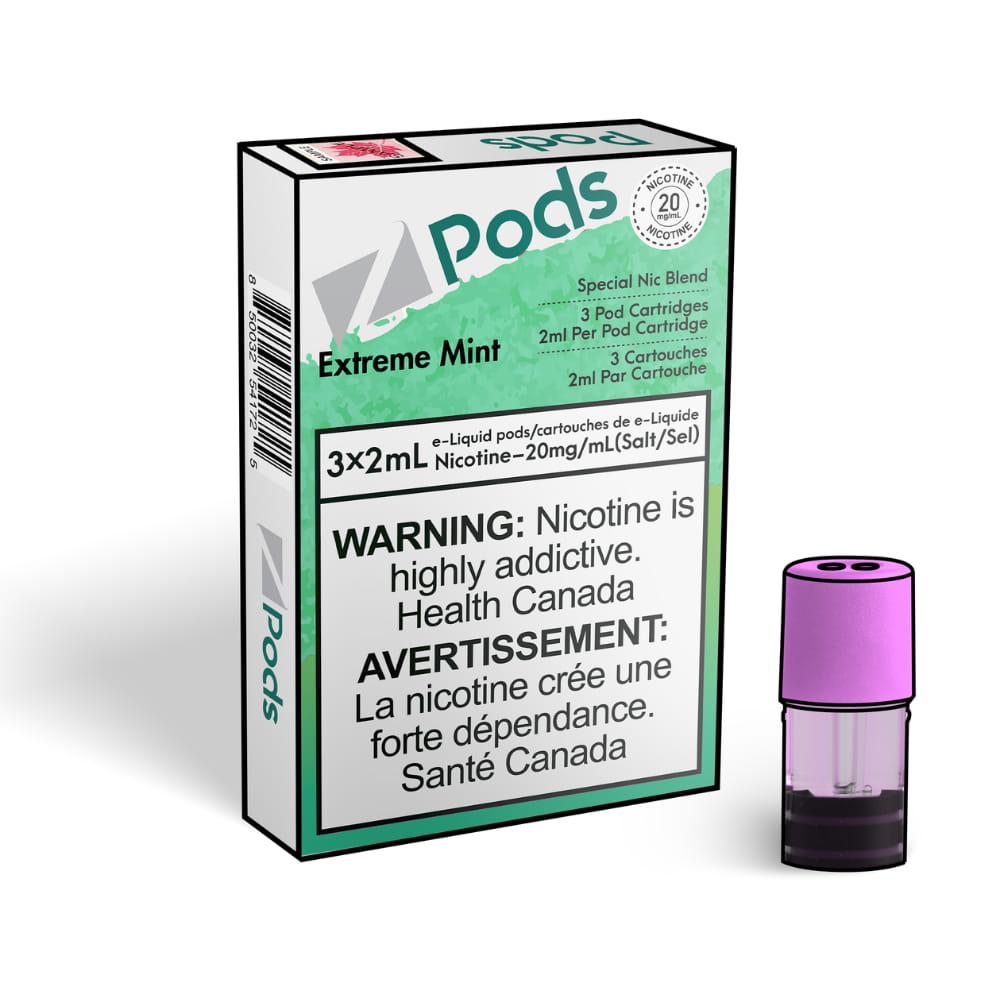 Z PODS Extreme Mint 3 x 2mL Pods 400 Puffs