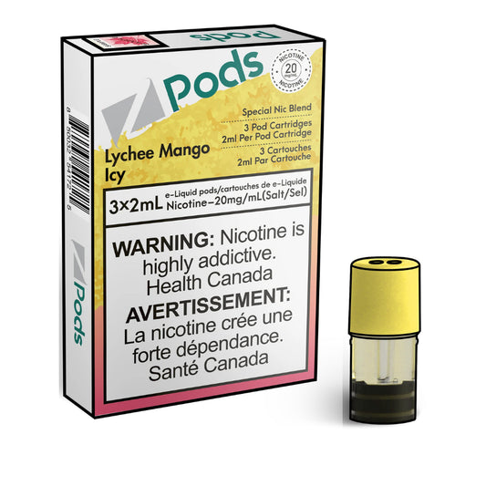 Z Pods Lychee Mango Ice 3 x 2mL Pods 400 Puffs