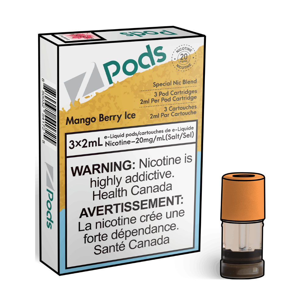 Z PODS Mango Berry Ice 3 x 2mL Pods 400 Puffs