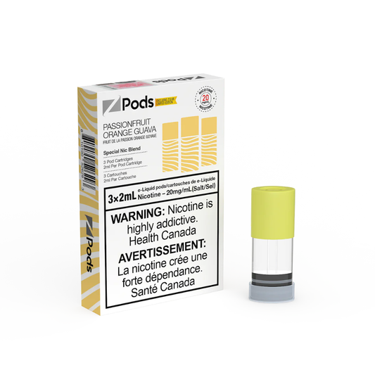 Z Pods 3 x 2mL Pods 400 Puffs - Passionfruit Orange Guava