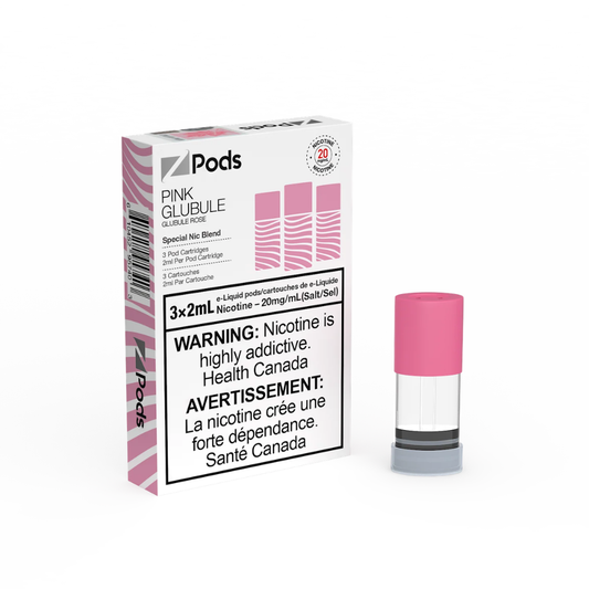 Z Pods 3 x 2mL Pods 400 Puffs - Pink Glubule
