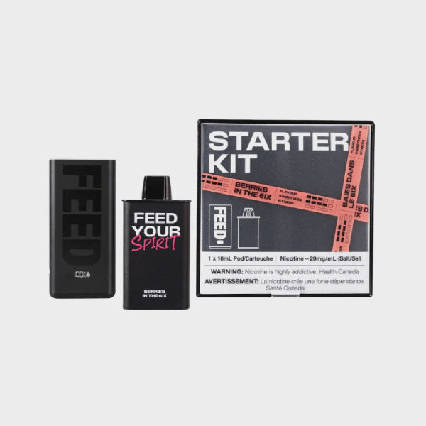 Feed Pod System Starter Kit  Berries In The 6ix  9000 Puffs 20mg